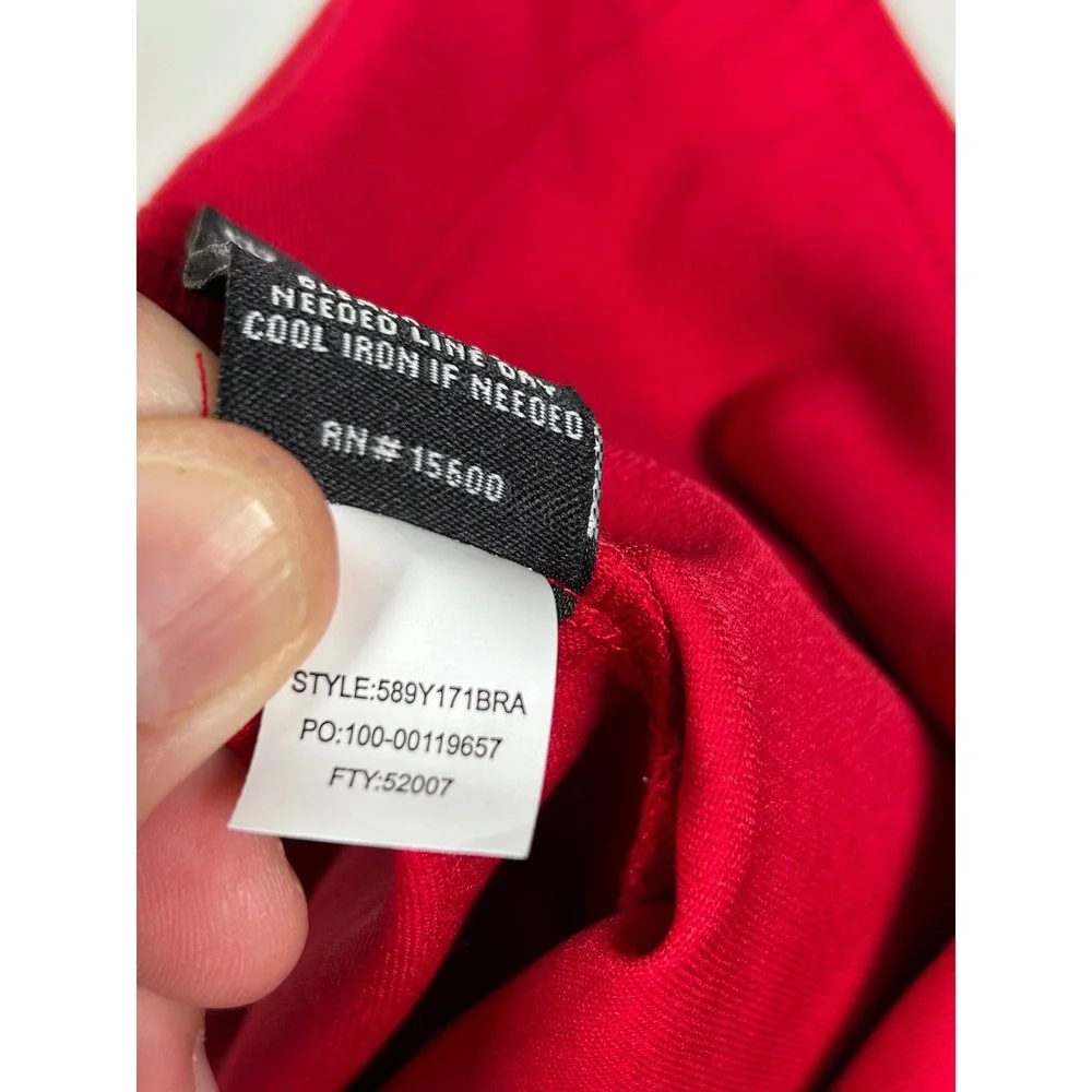 NEW Briggs Shorts Women 14P Red Amore Comfort Waistband Hidden Elastic Bermuda